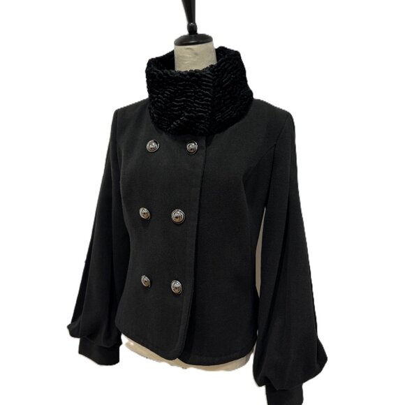 Stella McCartney Vintage Jacket with Persian Lamb wool collar, Size IT 42/US S/6